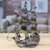Iron statuette, 'Rustic Galleon' - Handcrafted Mexican Recycled Metal Rustic Boat Sculpture (image 2) thumbail