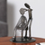 Auto part statuette, 'Haircut' - Metal Barber Sculpture Recycled Auto Parts Handmade Mexico (image 2) thumbail