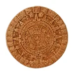 Ceramic plaque, 'Aztec Calendar in Tan' - Archaeological Ceramic SunStone from Mexico