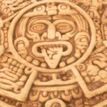 Ceramic plaque, 'Aztec Calendar in Tan' - Archaeological Ceramic SunStone from Mexico