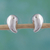 Sterling silver button earrings, 'Modern Attitude' - Sterling Silver Button Earrings thumbail