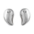 Sterling silver button earrings, 'Modern Attitude' - Sterling Silver Button Earrings (image 2a) thumbail