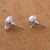 Sterling silver button earrings, 'Modern Attitude' - Sterling Silver Button Earrings (image 2d) thumbail