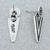 Sterling silver drop earrings, 'Arrowheads' - Taxco Sterling Silver Dangle Earrings (image 2c) thumbail