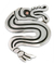 Sterling silver brooch pin pendant, 'Aztec Serpent' - Sterling silver brooch pin pendant