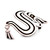 Sterling silver brooch pin pendant, 'Aztec Serpent' - Sterling silver brooch pin pendant