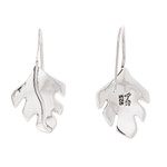 Sterling silver drop earrings, 'Phantom Leaves' - Collectible Taxco Silver Jewelry Drop Earrings