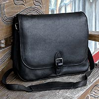 Handcrafted Leather Laptop travel Bag (13 Inch) - Honey Cyberspace | NOVICA