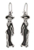 Sterling silver dangle earrings, 'Catrina Chic' - 925 Sterling Silver Mexico Day of the Dead Earrings (image 2a) thumbail