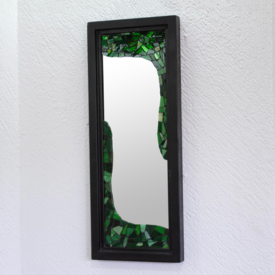 Glasmalerei-Spiegel, „Fluss des Lebens“. - Buntglas-Spiegel