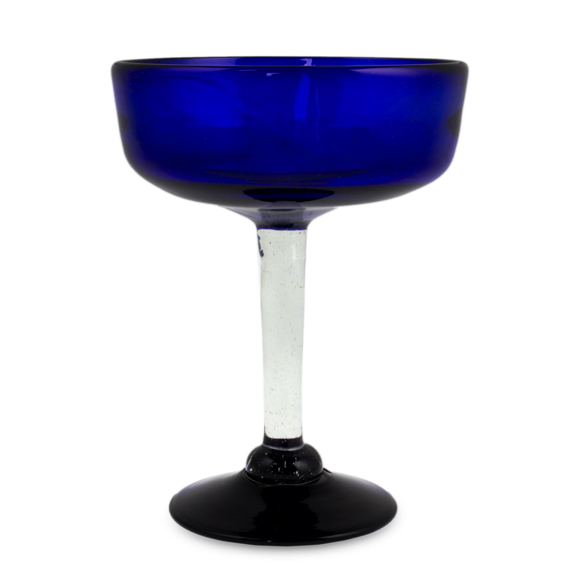 Hand Blown Margarita Glasses Set of 6 Cobalt Blue Mexico Acapulco