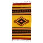 Zapotec wool rug, 'Summer Sun' (2.5x5) - Hand Made Zapotec Wool Area Rug (2.5x5)