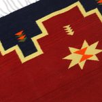 Zapotec wool rug, 'Universe Star' (2.5x5) - Fair Trade Zapotec Rug (2.5x5)