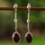 Carnelian dangle earrings, 'Frozen Embers' - Carnelian dangle earrings thumbail