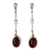 Carnelian dangle earrings, 'Frozen Embers' - Carnelian dangle earrings (image 2a) thumbail