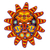 Beadwork mask, 'Red Sunset' - Hand Made Mexican Hand Beaded Huichol Mask thumbail