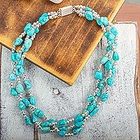 Featured review for Turquoise torsade necklace, Three Paths