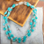 Türkisfarbene Torsade-Halskette, 'Three Paths' (Drei Wege) - Türkisfarbene Allure Halskette aus Sterlingsilber