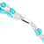 Turquoise torsade necklace, 'Three Paths' - Turquoise Allure Sterling Silver Choker Necklace (image 2c) thumbail