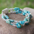 Turquoise bracelet, 'Fortunes' - Handcrafted Sterling Silver Turquoise Bracelet (image 2) thumbail