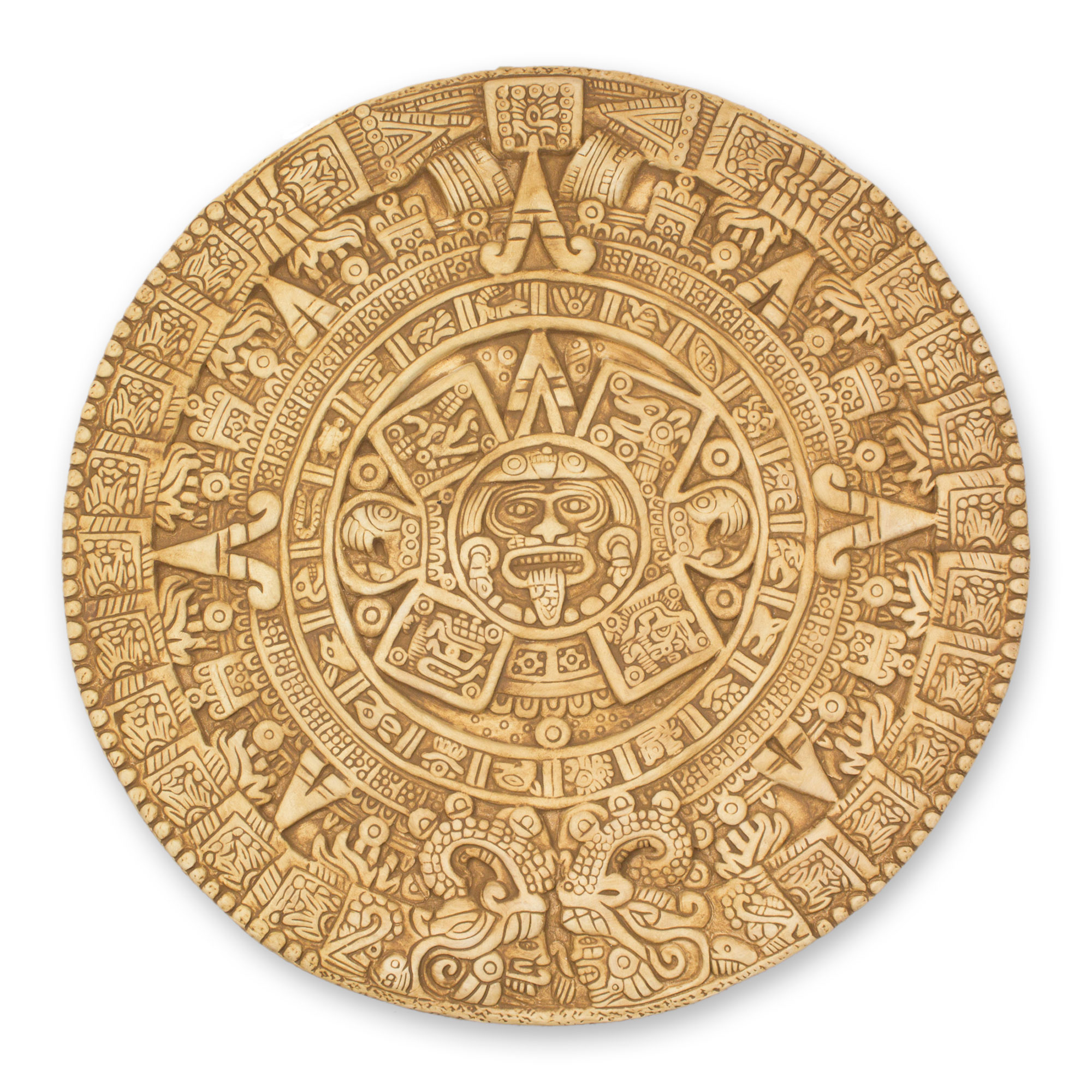 Fair Trade Mexican Archaeological Ceramic Aztec Calendar Mexica