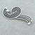 Sterling silver brooch pin, 'Silver Fountain' (medium) - Sterling silver brooch pin (Medium) thumbail