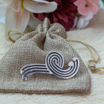 Sterling silver brooch pin, 'Silver Fountain' (large) - Hand Made Modern Sterling Silver Brooch Pin (Large)