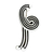 Sterling silver brooch pin, 'Silver Fountain' (large) - Hand Made Modern Sterling Silver Brooch Pin (Large) (image p136526) thumbail