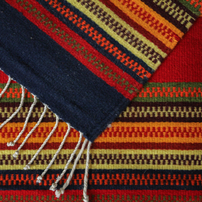 Zapotec wool rug, 'Energy of Life' (2.5x5) - Unique Geometric Area Rug (2.5x5)