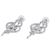 Sterling silver dangle earrings, 'Daisy Hearts' - Hand Crafted Floral Sterling Silver Dangle Earrings (image 2a) thumbail