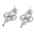 Sterling silver dangle earrings, 'Daisy Hearts' - Hand Crafted Floral Sterling Silver Dangle Earrings (image 2d) thumbail
