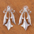 Sterling silver dangle earrings, 'Silver Tulips' - Floral Sterling Silver Dangle Earrings
