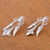Sterling silver dangle earrings, 'Silver Tulips' - Floral Sterling Silver Dangle Earrings (image 2b) thumbail