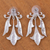 Sterling silver dangle earrings, 'Silver Tulips' - Floral Sterling Silver Dangle Earrings (image 2c) thumbail