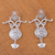 Sterling silver dangle earrings, 'Hearts and Flowers' - Romantic Sterling Silver Dangle Earrings (image 2b) thumbail