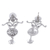 Sterling silver dangle earrings, 'Hearts and Flowers' - Romantic Sterling Silver Dangle Earrings