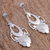 Sterling silver dangle earrings, 'Priestess' - Handmade Floral Sterling Silver Earrings thumbail