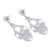 Sterling silver dangle earrings, 'Priestess' - Handmade Floral Sterling Silver Earrings (image 2b) thumbail