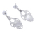 Sterling silver dangle earrings, 'Priestess' - Handmade Floral Sterling Silver Earrings (image 2c) thumbail