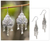 Kronleuchter-Ohrringe aus Sterlingsilber - Handgefertigte Kronleuchter-Ohrringe aus Sterlingsilber mit Mondstrahlen