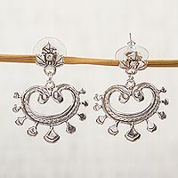 Sterling silver dangle earrings, 'Shining Illusion'