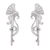Sterling silver drop earrings, 'Spellbound' - Mexican Sterling Silver Art Nouveau Earrings