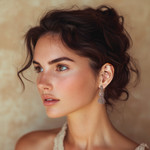 Sterling silver flower earrings, 'Floral Fan' - Vintage Look Sterling Silver Flower Earrings