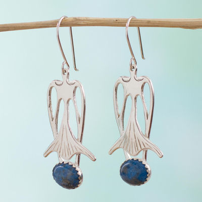 Sodalite drop earrings, 'Blue Bell' - Sodalite drop earrings