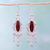 Carnelian chandelier earrings, 'History's Promise' - Carnelian chandelier earrings thumbail