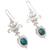 Turquoise dangle earrings, 'Union' - Fair Trade Sterling Silver Turquoise Earrings (image 2b) thumbail