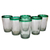 Drinking glasses, 'Conical' (set of 6) - Handblown Glass Clear and Green Water Glasses Set of 6 (image 2a) thumbail