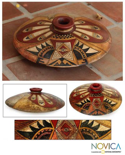 Ceramic vase, 'Desert Treasure' - Handcrafted Archaeological Ceramic Vase Mexico