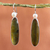 Amber and pearl drop earrings, 'Shadowed Sunlight' - Unique Sterling Silver and Amber Drop Earrings thumbail
