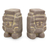 Ceramic statuettes, 'Tlaloc, God of Rain' (pair) - Fair Trade Mexican Archaeological Ceramic Sculpture (Pair)